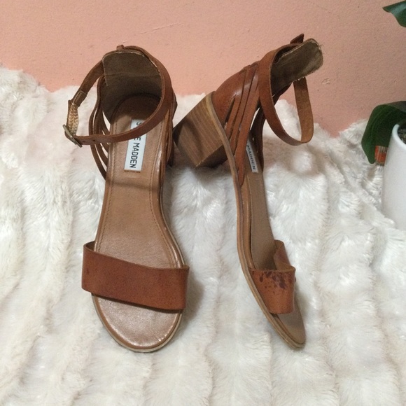 Steve Madden Women's Open Toe Strap Platform Block Heels Sandals Rubbie Size 7 - Picture 4 of 8